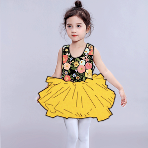 Leche seda <span class=keywords><strong>vaca</strong></span> diseño bebé infantil lindo sin mangas niños niñas tul Boutique vestido niños tutú vestido - Product Image 3
