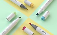 Ohuhu Honolulu 72 couleurs marqueurs d'art à l'alcool à double pointe, pinceau et ciseau d'encre rechargeable pour une vie de créativité