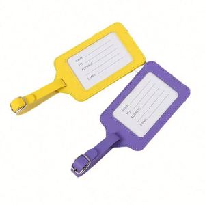 Etiqueta de Equipaje de Cuero PU Colorida, Lujosa y Moderna, con Tarjetero y Diseño Elegante con Patrón de Letras del Fabricante - Product Image 6