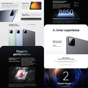 Xiaomi Pad 7 Global, 8 Go + 256 Go, 11,2 pouces, Xiaomi HyperOS 2, Snapdragon 7+ Gen 3 Octa Core - Product Image 2