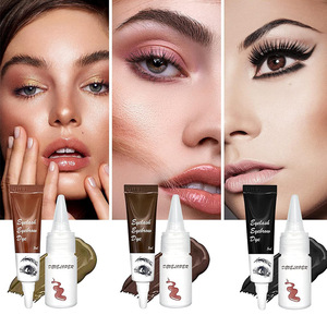 Kit de Tinte para Cejas, Coloración Semipermanente para Cejas y Pestañas, Crema de Henna para Uso en Salón y en Casa - Product Image 3