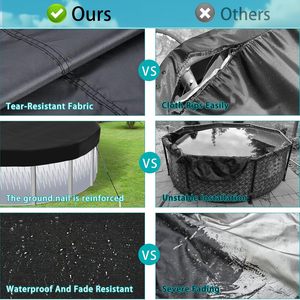 21Ft imperméable tissé PU enduit écrasé motif Oxford anti-poussière hiver <span class=keywords><strong>piscine</strong></span> couverture <span class=keywords><strong>hors</strong></span> <span class=keywords><strong>sol</strong></span> rond <span class=keywords><strong>piscine</strong></span> couverture - Product Image 6