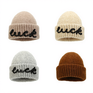 Women Unisex Adult Warm Knitted <b>Hat</b> 100% Acrylic Autumn Winter Ear Protection Cold Image Custom Logo - Product Image 4