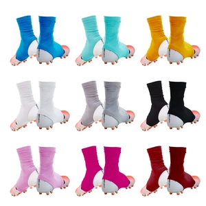 PURE Custom Pink Ribbon Cleat Covers Spats Plus Size Color en blanco Cleat Covers Custom Cleat Covers para fútbol <span class=keywords><strong>Hockey</strong></span> - Product Image 2