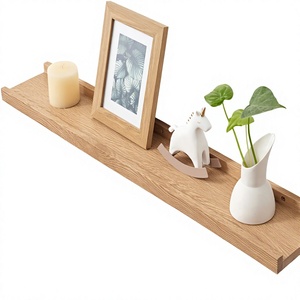 Estante Flotante de Madera para Pared, Rectangular, Minimalista, Bandeja de Almacenamiento para Sala de Estar, Duradero, de Una Sola Capa, 33x15x85cm - Product Image 2