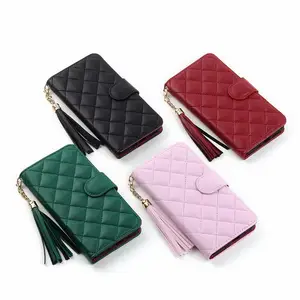 Applicable apple phone flip leather phone case for iphone15 13pro 14 plus 12 luxury phone bag With Card Slots