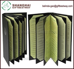 उच्च गुणवत्ता 6 पैनलों = 10 विचार पु चमड़े नई शैली मेनू कवर - Product Image 5