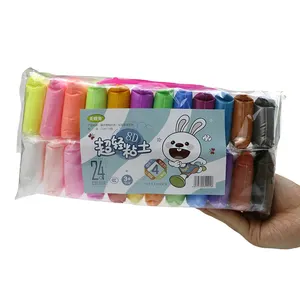高品质超浅彩色儿童纸泥刀具风干毛绒玩具造型套装聚合物