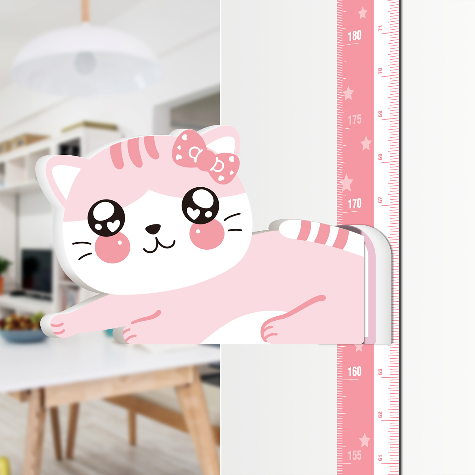 Customize Gift 3D Wall Sticker Baby Height Growth Chart Ruler Measurement for Kids Room Decor for Maternal and Child Industry