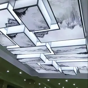 Zhihai teto artificial quadrado à prova d'água, material irregular e impermeável para teto, arábia saudita, pvc
