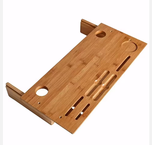 ถาดวางคอมพิวเตอร์อเนกประสงค์ 2 ชั้น สำหรับวางในห้องน้ำ ทำจากไม้ไผ่ - Product Image 2