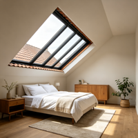 Skylight Atap Elektrik Modern Bermotor dengan Kontrol Jarak Jauh, Sensor Hujan, Kaca Ganda, Rangka Aluminium Alloy untuk Penggunaan Hunian