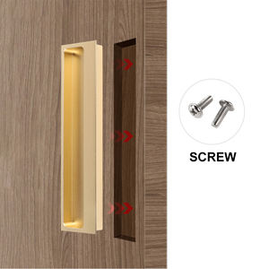 주방 수납장, 서랍장, 침실, 야외 창고, 빌라용 심플 메탈 슬라이딩 도어 알루미늄 매립형 손잡이 - Product Image 2