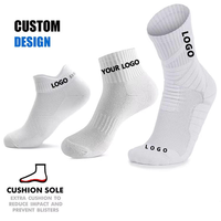 Chaussettes personnalisées avec logo pour hommes, chaussettes de compression de qualité, chaussettes de sport unisexes en coton pour hommes