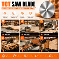 Lame de scie circulaire TCT en carbure de tungstène à pointe d'alliage dur, résistante à l'usure et à longue durée de vie, pour la découpe de panneaux de meubles en bois, directement de l'usine