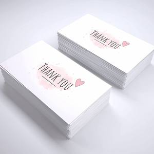 KYW papier personnalisé Double face imprimé affaires voeux merci cartes postales <span class=keywords><strong>carte</strong></span> <span class=keywords><strong>postale</strong></span> - Product Image 6