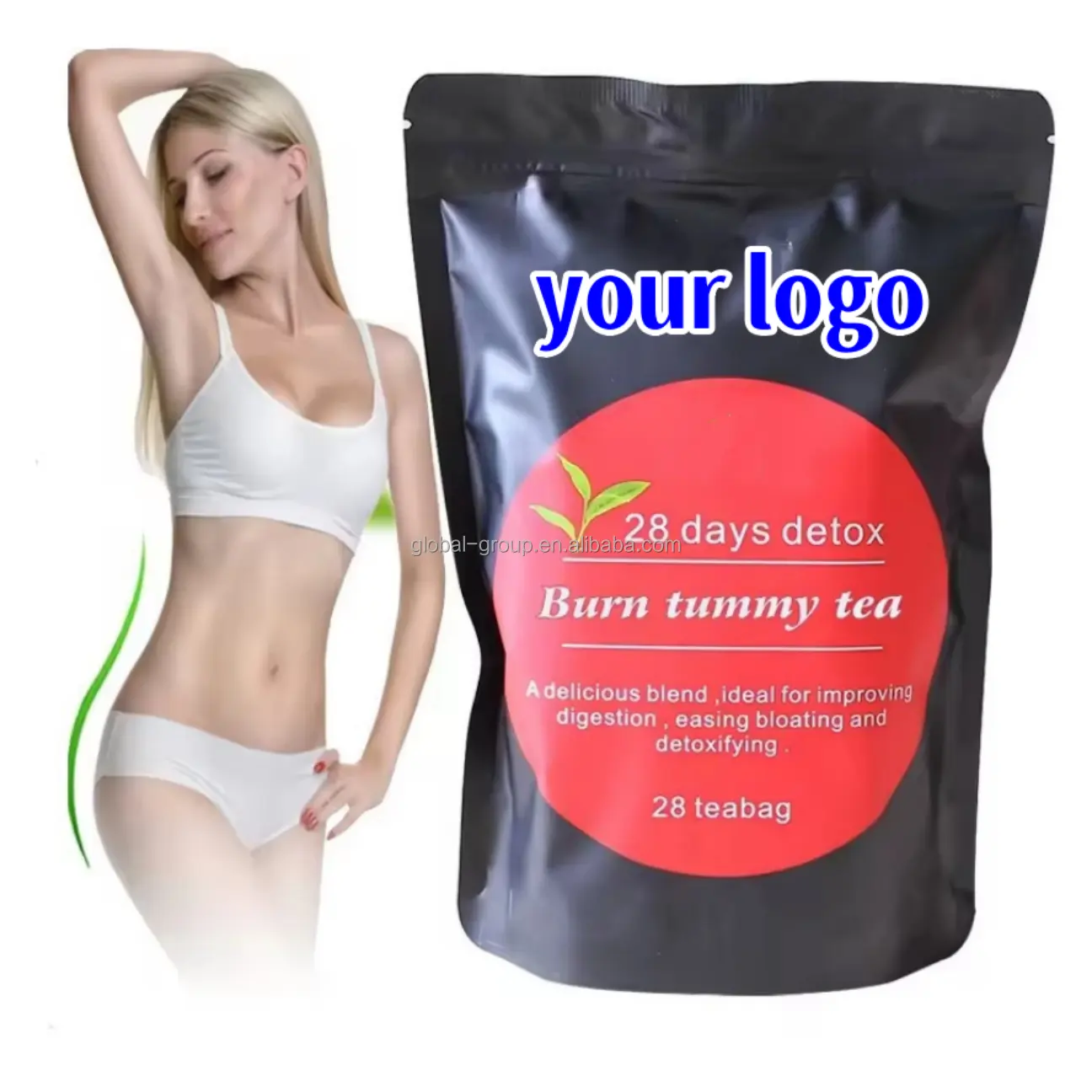 Oem Uw Logo 28 Dagen Detox Burn Buik Thee Mix Natuurlijke Kruiden Voor Gewichtsverlies Houden Afslankthee