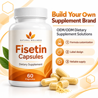 Capsules de Fisetin Fournisseur Fabricant 60 Comprimés Complément Alimentaire pour le Bien-être Cellulaire et le Soutien d'un Mode de Vie Équilibré OEM ODM