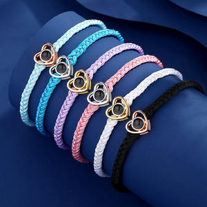 DUYIZHAO, superventas, personalizado, 100, idioma, te amo, proyección de fotos, corazón, <span class=keywords><strong>pulsera</strong></span> ajustable para mujeres, hombres, pareja, regalo - Product Image 2
