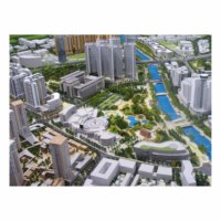 Modelo de escala arquitectónica personalizable para visualización de planificación urbana de villas con tecnología 3D hecha de plástico duradero
