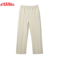 Nouveau 2026 Pantalon droit pour homme en velours Smith 365G, coupe ample décontractée, taille mi-haute, style urbain, avec cordon de serrage et empiècements micro-horn