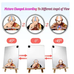 Technologie d'impression lenticulaire avancée Autocollant lenticulaire 3D Anime Haute définition Effet de retournement Imperméable Durable - Product Image 4