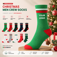 Chaussettes imprimées pour hommes de Noël, coton de haute qualité, respirantes, anti-humidité, pour le sport, cadeau de vacances, vente en gros OEM ODM
