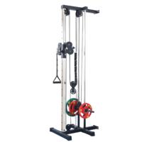 Máquina de fitness integral para gimnasio en casa, montada en pared, con sistema de poleas de cable único para dominadas y remo bajo