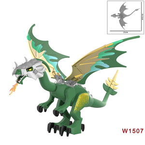 Offre Spéciale – Ensemble de Blocs de Construction Dragon Blindé W1501-1509 – Grande Figurine Dinosaure Volant en Plastique ABS – Jouets <span class=keywords><strong>d</strong></span>'Assemblage - Product Image 6