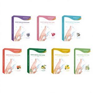 卸売価格で人気の高いティーツリー保湿フットマスク、乾燥してひび割れた足のための栄養ソックス、女性用フットスパ - Product Image 6