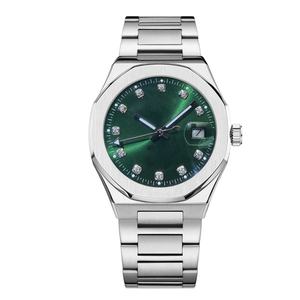 Relojes Mecánicos de Moda 2024, Personalizables con Bisel de Piedra Moissanita, Reloj de Pulsera Automático para Hombre, Relojes de Lujo de Acero Inoxidable - Product Image 1