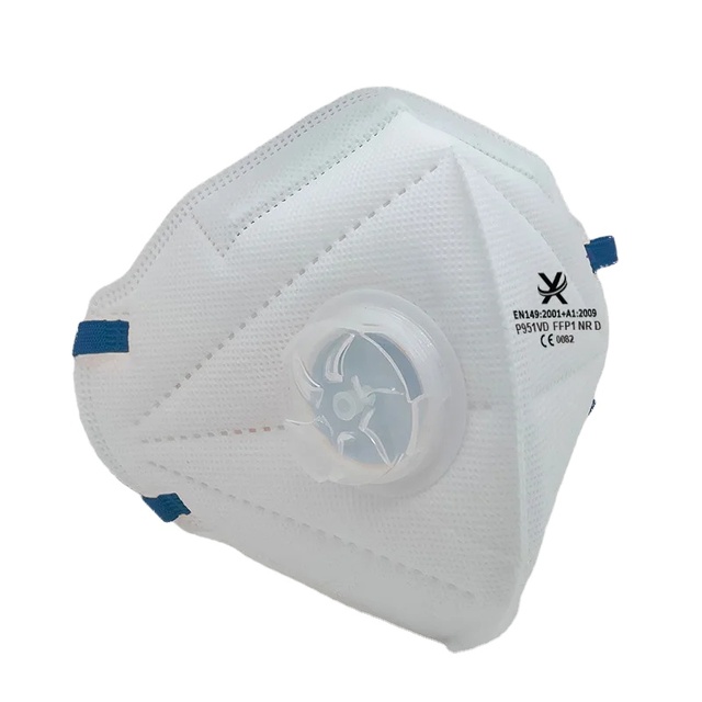 Health Care Disposable 3-Layer Fabric Face Dust Mask KN95 EN149 FFP1 Valve Adjustable Nose Clip Folding Design Respirator