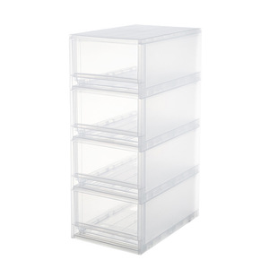 Transparent Shoe Box <b>Drawer</b> Style <b>Stackable</b> Shoe Cabinet For Home Entryway <b>Storage</b> Organizing Dustproof Space Saving - Product Image 5