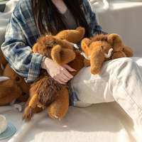 Vente en gros de jouets en peluche : mamouth simulé, éléphant, poupée, animaux en peluche personnalisés, cadeau d'anniversaire