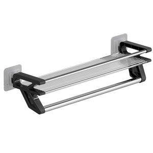 Étagère de salle de bain rectangulaire légère de luxe à fixation par ventouse, en acrylique durable, pour l'organisation des cosmétiques - Product Image 1