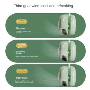 Cordless Low Noise <b>Neck</b> Fan Lightweight Air <b>Cooler</b> Usb Free Adjustment Airflow Wearable Neckband Fan for Cycling Camping Plastic - Product Image 4