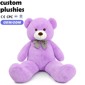 Ours en peluche marron géant de 47 pouces, ultra doux, personnalisé en usine, avec nœud, pour enfant, compagnon de jeu - Product Image 3