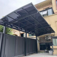 Auvent transparent en aluminium imperméable pour villa, balcon, cour