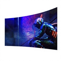 TV LED Android Smart 65 inci 4K UHD Layar Lengkung, Layar HDR, Koneksi WiFi, TV Layar Lengkung untuk Grosir