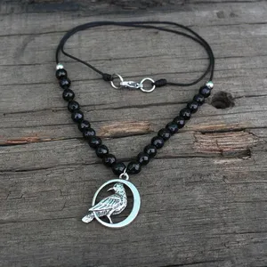 Cute Bird necklace Pendant Ethnic Jewelry, Black Onyx Jewelry, Charming Bird For Girl,, A <strong>Lovely</strong> Bird Jewelry Gift For <strong>You</strong> - Product Image 1