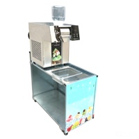 Machine à glace pilée commerciale mobile 220V à refroidissement par air pour la production de glace neigeuse et moelleuse, idéale pour les boutiques de desserts et les événements en extérieur