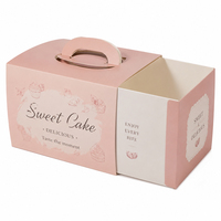 XJY personnalisé impression offset boulangerie bonbons bonbons gâteau pâtisserie glisser boîte ouverte manchon avec poignée