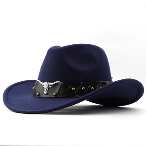 Sombrero de <span class=keywords><strong>Vaquero</strong></span> Estilo Inglés Más Vendido, con Borde Enrollado, Vintage, Ajustable, con Serigrafía, de Poliéster para Primavera y Otoño - Product Image 6