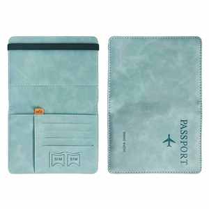 Portefeuille de voyage RFID en cuir PU, porte-cartes, accessoires de voyage, mode, sans fermeture, pour femmes, hommes, vacances en famille - Product Image 3