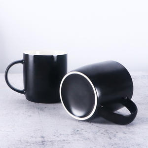Juego de Tazas de Cerámica Nórdicas Mate, Color Negro Sólido, Dos Piezas, Regalo, Taza para Café o Té - Product Image 4