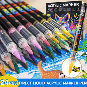 Marcadores Acrílicos con Punta <span class=keywords><strong>de</strong></span> Pincel, 240 Colores, Venta al por Mayor, <span class=keywords><strong>Rotuladores</strong></span> <span class=keywords><strong>de</strong></span> Pintura Acrílica a Base <span class=keywords><strong>de</strong></span> <span class=keywords><strong>Agua</strong></span>, Perfectos <span class=keywords><strong>para</strong></span> Arte y Manualidades - Product Image 6