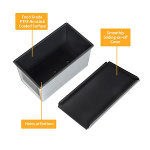 Molde antiadherente de aluminio para hornear Pan, Pan tostado con tapa, venta al por mayor - Product Image 3
