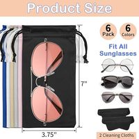 Vente en gros étui pour lunettes de soleil en microfibre personnalisé pochette souple pour lunettes de soleil avec lecteur de logo imprimé paquet de stockage de lunettes