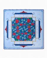 Tapis de mahjong américain imprimé sur mesure, motif grue chinoise verte, antidérapant, réduction du bruit, housse de table de mahjong