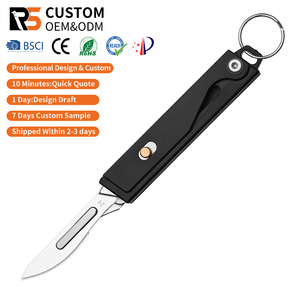 Navajas Utilitarias EDC, Navajas Pequeñas para Llavero # Cuchillo Plegable con 24 Cuchillas de Repuesto para Hombre, para Uso en Exteriores y Desollado - Product Image 1